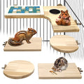 BNOSDM Hamster Cage Platform Wooden Chinchilla Ledges and Platforms 7Pcs