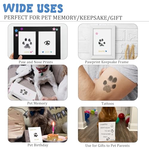 MYPAWLETS Inkless Pet Paw Print Kit,Dog&Cat Pawprint Ink Pads,4 Pack XL - size: Large (4 Pack)