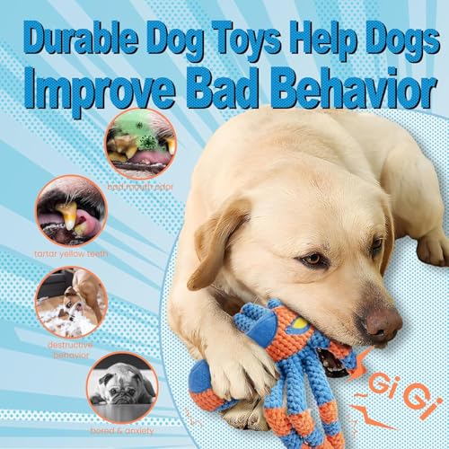 LEGEND SANDY Squeaky Dog Toys- Plush Dog Toys with Soft Fabric for Small, Medium, and Large Dogs Daily Companionship, Training Reward Gift - color: 1 Pack Blue Spider