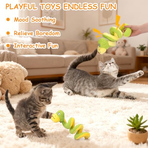 Retro Shaw 14"Snake Cat Toys Catnip Interactive Toy for Indoor Cats Kittens - size: 14Inches