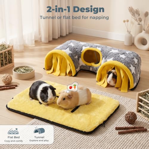 Avont Guinea Pig Tunnel, Small Animal Hideaway Tube Toy - color: Star, size: Medium