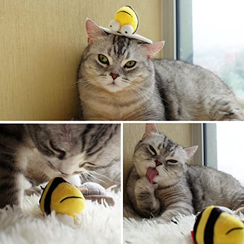 Gigwi 3 Pack Automatic Cat Toys, Interactive Squeaky Toys for Cats Inddoor - color: Bird+Mouse+Bee
