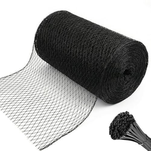 15 x 30 FT Bird Netting, 1/2" Mesh Garden Netting, 50PCS Zip Ties - size: 15 x 30 FT