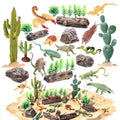 32PCS Desert Animals Figures, Realistic Lizard Reptile Toys for Kid - style: Reptiles