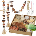 Bird Toys Natural Parrot Foraging Box with DIY Hanging String - size: Large