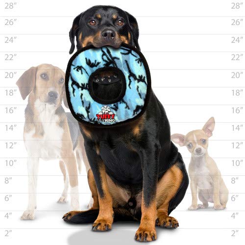TUFFY® 2 Pack Ultimate Ring Ultra Durable Plush Dog Toys - color: 2PK Blue Camo Ring