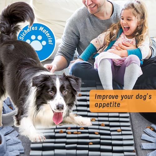 Dog Sniffing Mat, Interactive Dog Puzzle Toy, Stress Relief, Enriches Feeding Games The Sniffing mat Helps Slow Down Eating Speed and Keeps Dogs Busy - color: Silver-gray
