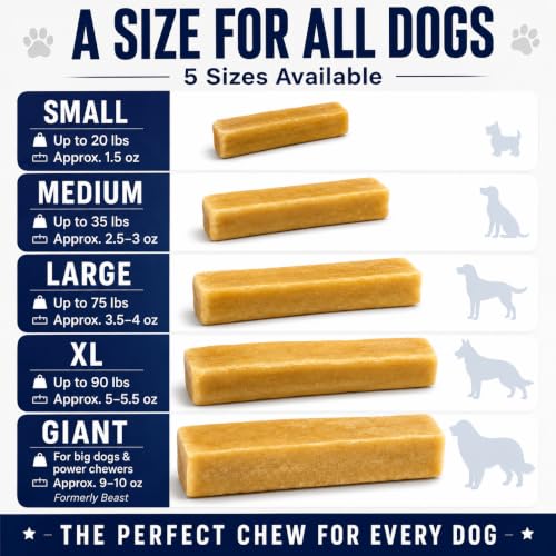 Devil Dog Pet Co Himalayan Yak Chews for Large Dogs, Yak Cheese 3 Pack - style: Large - 3 Pack