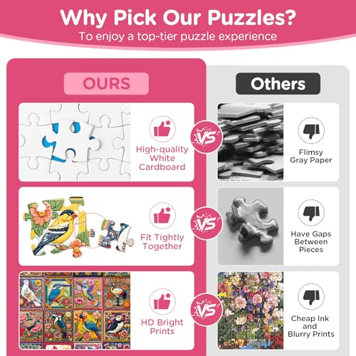 Puzzles for Adults 500 Pieces,Birds Jigsaw Puzzles 500 Pieces for Teens - color: Birds