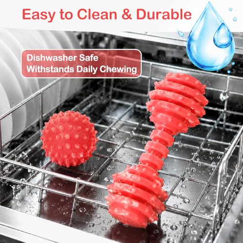Puppy Toys, 6 Pack Dog Chew Toys, Teething Toys for Small Dogs, Red - color: Red, size: Small（6Pack）