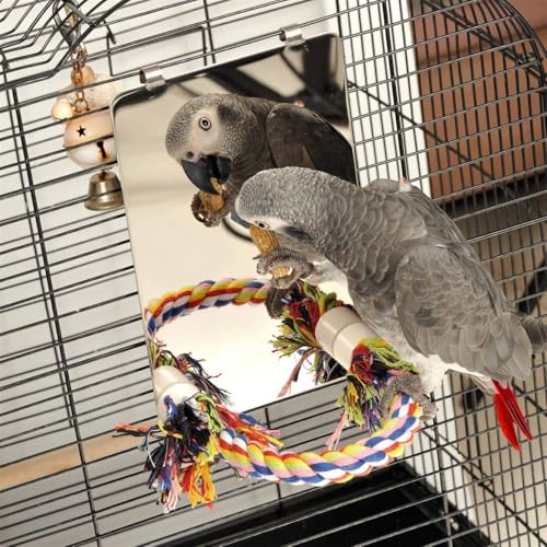 Colorday 9" Bird Mirror for Cage, Large - size: Large