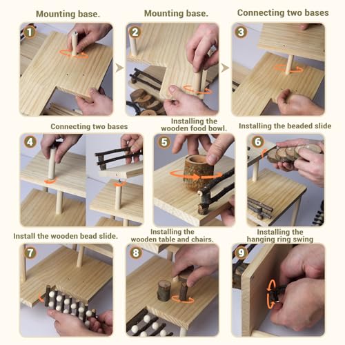 Wooden Hamster Playground, Hamster Platform, Hamster Climbing Hide Frame - color: 11