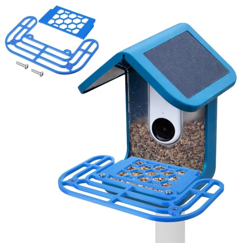 Saillong 2-in-1 Bird Feeder Kit, Compatible with BirdBuddy Feeder, Blue - color: Blue