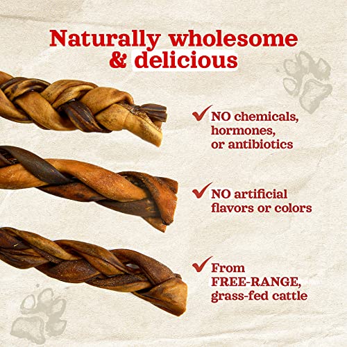 Natural Farm Braided Collagen Chews for Dogs (6 Inch, 5 Pack)