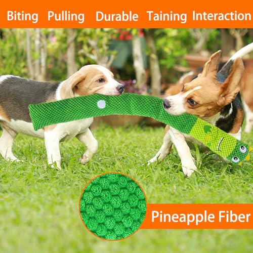 Plush Dog Toys, Long Foldable Squeaky Chew Pet Toys (Blue Dinosaur) - color: Green Dinosaur