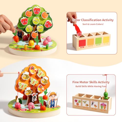 INIFEIDALA Montessori Toys for 3 4 5 Year Olds | Birthday Gifts for Kids - size: Carrot Harvest