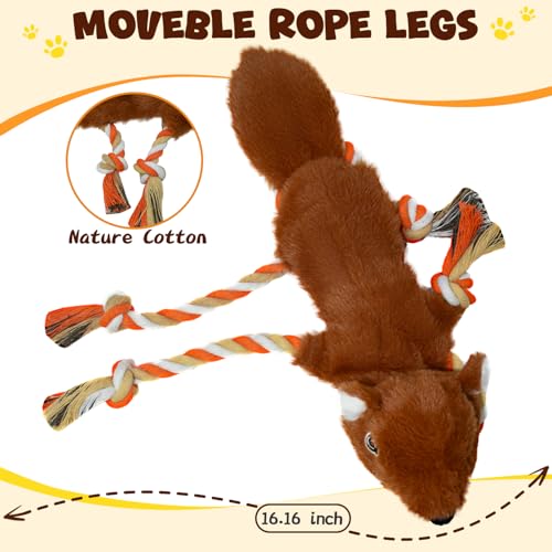 No Stuffing Rope 2-Pack Dog Toys, Chew Toys for Medium, Large Pets - color: Black, Brown