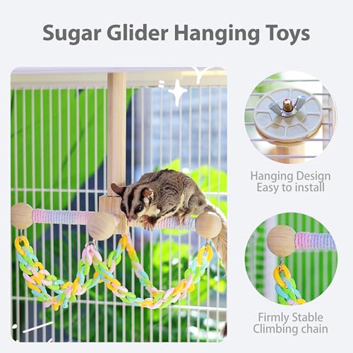 Sugar Glider Climbing Toys Haning Swing Sugar Glider Cage Accessories