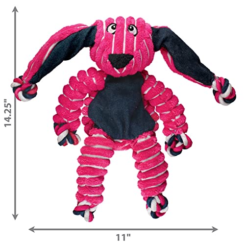 KONG Floppy Knots Rope and Plush Dog Toy, Bunny, Medium/Large - color: Bunny, size: Medium/Large