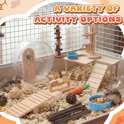 40 Pcs Hamster Cage Accessories Exercise Wheel,Interactive Style - style: Interactive style