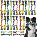24 Pack Dog Rope Toys 10 Inch Cotton 2 Knot Chew for Large Dogs