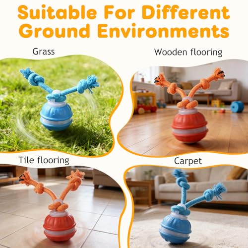 2 Mixed Zealburst Dog Toy, Interactive Dog Toys, 360° Smart Automatic Rolling Moving, Upgraded Motion Activated Squeaky Cat Balls, USB Rechargeable Smart Motion Pet Ball for Bored Pet Cats Dogs