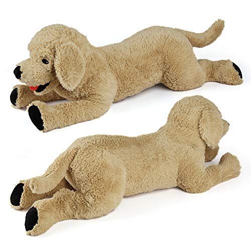 LotFancy Dog Stuffed Animals, 26'' Cuddly Golden Retriever Stuffed Animals, Dog Plush Toy, Large Stuffed Dogs for Birthday, Beige (Pack of 3) - color: Beige, size: 26 inch (Pack of 3)