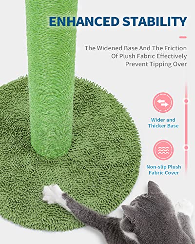Made4Pets Tall Cactus Cat Scratching Post for Large Indoor Cats, 33.9" - size: Large - 33.9"