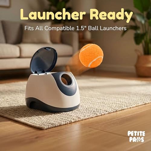 Squeaky Mini Tennis Balls for Small Dogs Puppy - 1.5 Inch - 6 Pack - Dog Toys for Small Dogs, Training Positive Reinforcement, Interactive Fetch Tiny Squeaker Balls for Ball Launcher - size: 1.5", style: 6 Pack