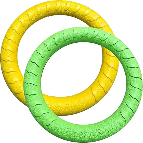 Andy's Orchids Dog Chew Toys - Aggressive Chewer & Training Ring for Outdoor & Indoor Play - Floating Disc & Interactive Pull Toy for Small to Large Dogs