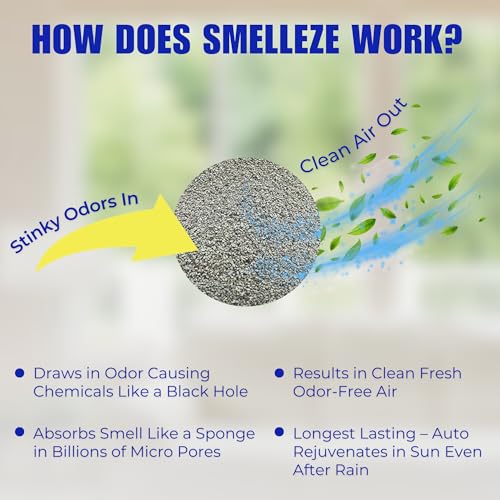 SMELLEZE Natural Pet Odor Eliminator Deodorizer Granules - 2 lb. Bottle