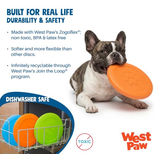 WEST PAW Zisc High-Flying Disc Dog Toy - Small - Granny Smith Green - color: Granny Smith, size: Small