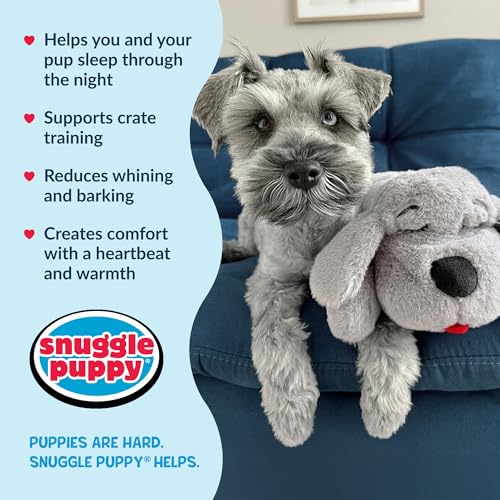 Snuggle Puppy Heartbeat Toy, Calming Comfort, Medium Breeds - Gray - color: Grey