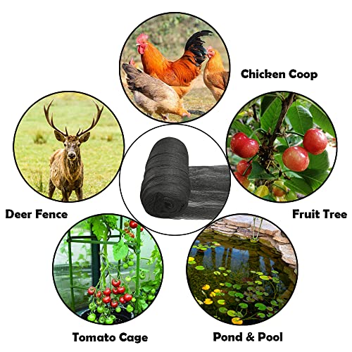 Bird Netting 14x14 Ft, 1/2In Mesh Garden Bird Netting, Fruit Tree Netting - size: 14x14ft-1/2in mesh