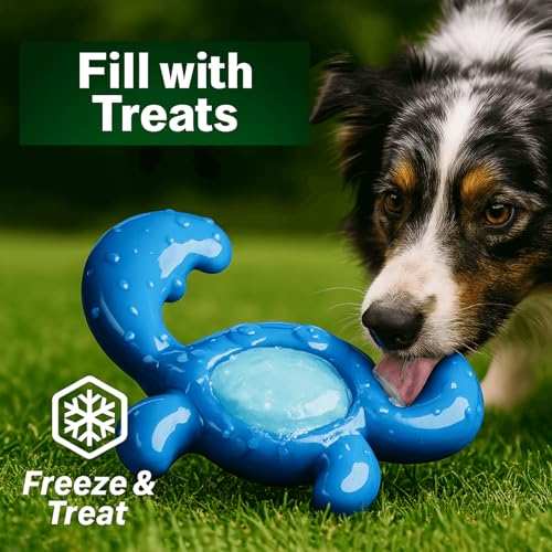 Dog Chew Toys for Aggressive Chewers – Tough Indestructible Dog Toy for Large Dogs, Durable Long-Lasting Chew Bones, Heavy Duty Interactive Dog Toys to Keep Dogs Busy & Relieve Boredom - color: Blue Black