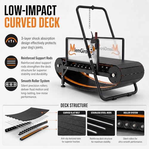 Dog Treadmill, Non-Motorized for Small Medium Dogs, Indoor & Out