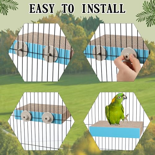 Skyygemm 3 Pcs Cardboard Bird Perch Chew Toys for Paw Grinding, Medium - size: Medium