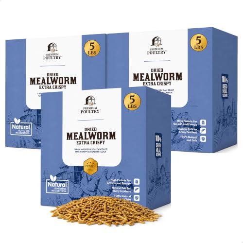 Mealworms for Chickens & Wild Birds, 15lb Total, 3-Pack - size: 15lb, style: Meal Worms