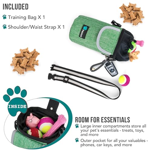 PetAmi Dog Treat Pouch, Large Hands-Free Training Bag, Green - color: Green