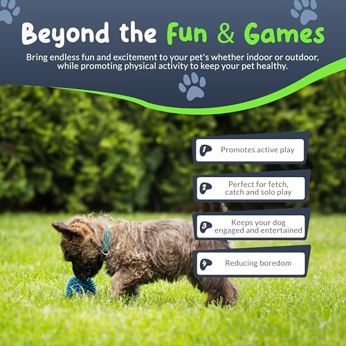 Spiky Dog Ball 1.8 Inch Squeaky Toy for Small Dogs Aggressive Chewers Puppy Teething Toys Dog Spike Ball for Training and Teeth Cleaning - 8 Pack - color: 8 Pack