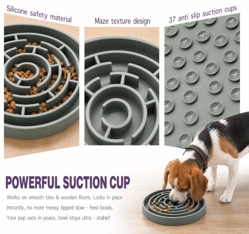 Dog Lick Mat for Anxiety Relief, Slow Feeder Bowl for Dogs & Cats, Silicone Lick Pad with Strong Suction Cups for Pet Grooming, Bath, Tooth Cleaning, Distraction and Calming, Blue - color: Blue+Blue
