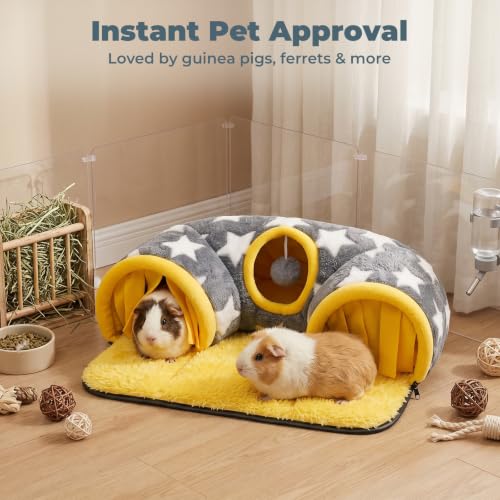 Avont Guinea Pig Tunnel, Small Animal Hideaway Tube Toy - color: Star, size: Medium