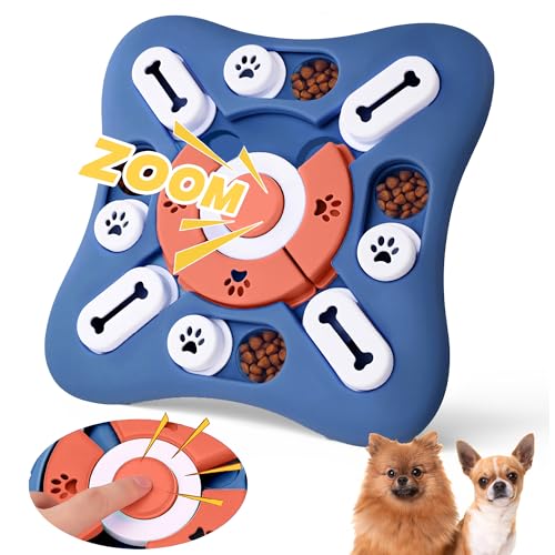 PAWSPIK Interactive Treat Dispensing Puzzle Dog Toy, Blue & Orange - color: Orange and Blue