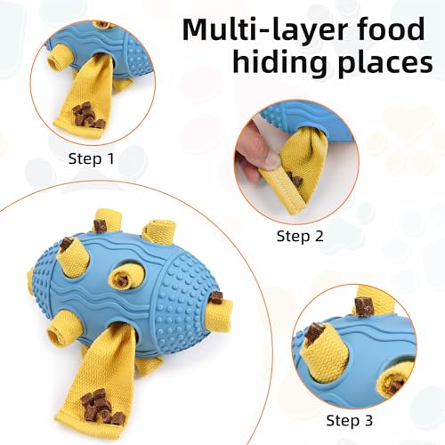Interactive Dog Toy, Food Dispensing Puzzle Toy for Boredom Relief (Blue) - color: Light Blue