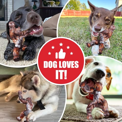 Dog Toys for Aggressive Chewers, Indestructible Dog Toys, Almost Indestructible Dog Bones for Small/Medium/Large Dogs Teeth Cleaning and Training - color: Brown