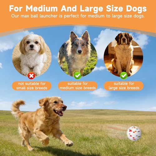 Automatic Dog Ball Launcher, 6 ETPU Balls, Adjustable Distance - color: Grey-XL