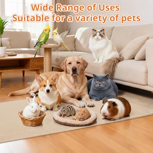 15.7 x 39.3 Inch Self-Adhesive Rabbit Scratch Mat, Cut-to-Fit