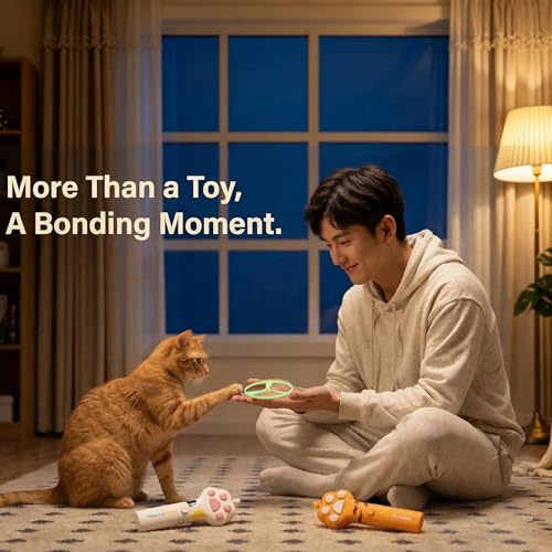 10Pcs Cat Toy Flying Discs, Interactive Cat Fetch Toy for Indoor Cats, Chasing Hunting Training Toys for Kittens & Adult Cats（10Pcs） - color: 10 PCS Disc