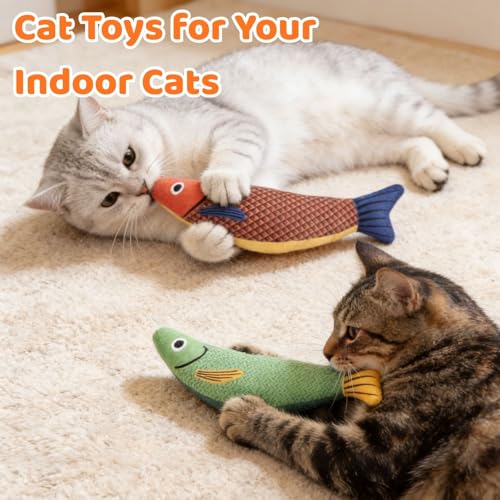 6 Pack Catnip Toys for Indoor Cats, Interactive Cat Toys with Catnip, Chew Kicker, Cat Chew Toy for Adult Cats & Kitten - color: 6 Pack