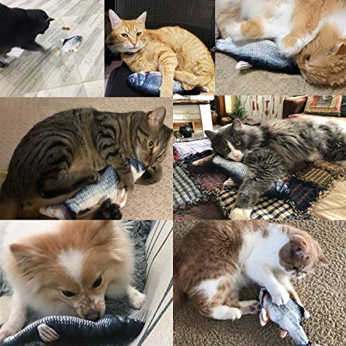 Tocirelo Cat Toys Flopping Fish with Catnip, Moving Interactive Cat Toy - color: Carp